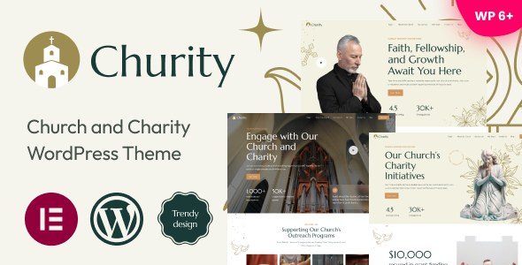 Free download Churity - Church and Charity WordPress Theme