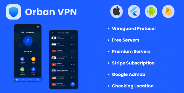 Orban VPN - Wireguard Protocol Vpn Flutter App