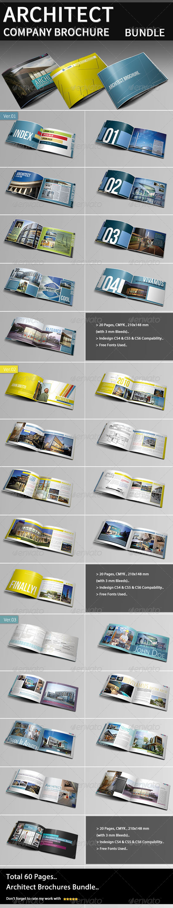 Architecture Company Brochure Bundle - Portfolio Brochures