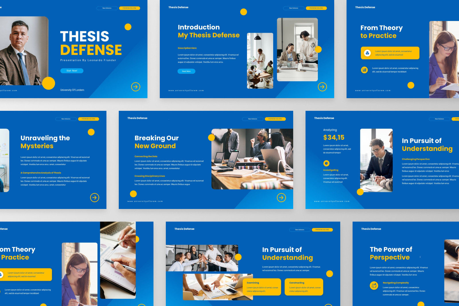 Thesis Defense PowerPoint Template, Presentation Templates | GraphicRiver