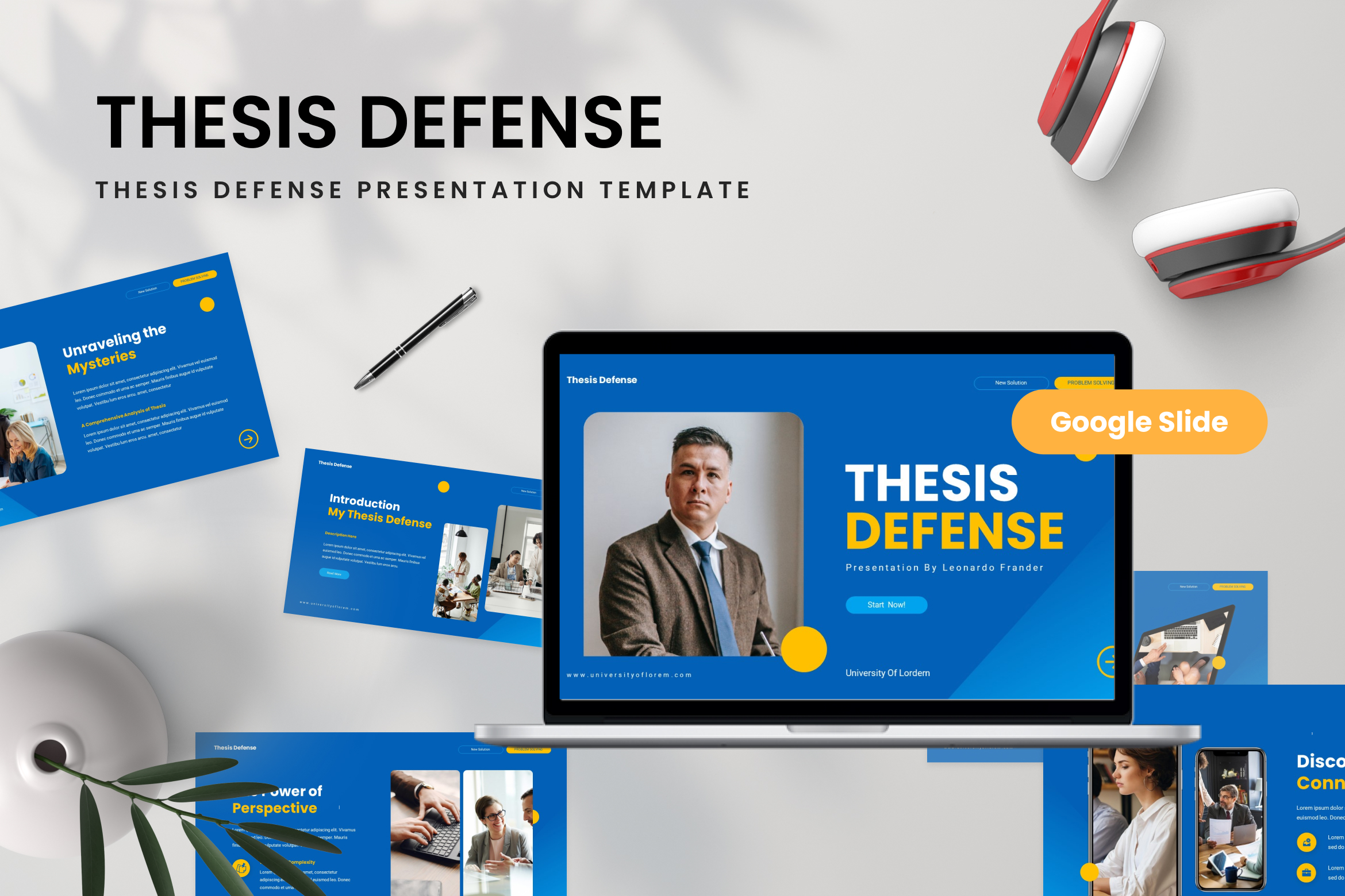 Thesis Defense PowerPoint Template, Presentation Templates | GraphicRiver