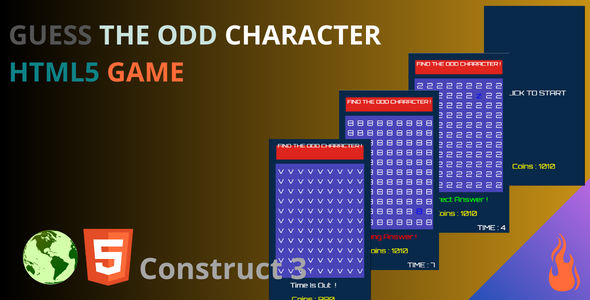 GUESS THE ODD CHARACTER GAME HTML5