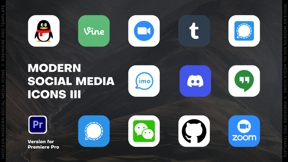 Modern Social Media Icons III | MOGRT