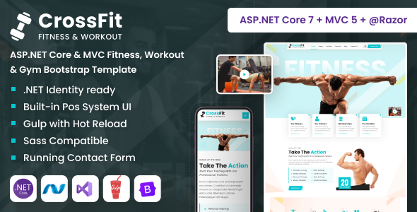 CrossFit - ASP.NET Core & MVC Fitness, Workout & Gym Template