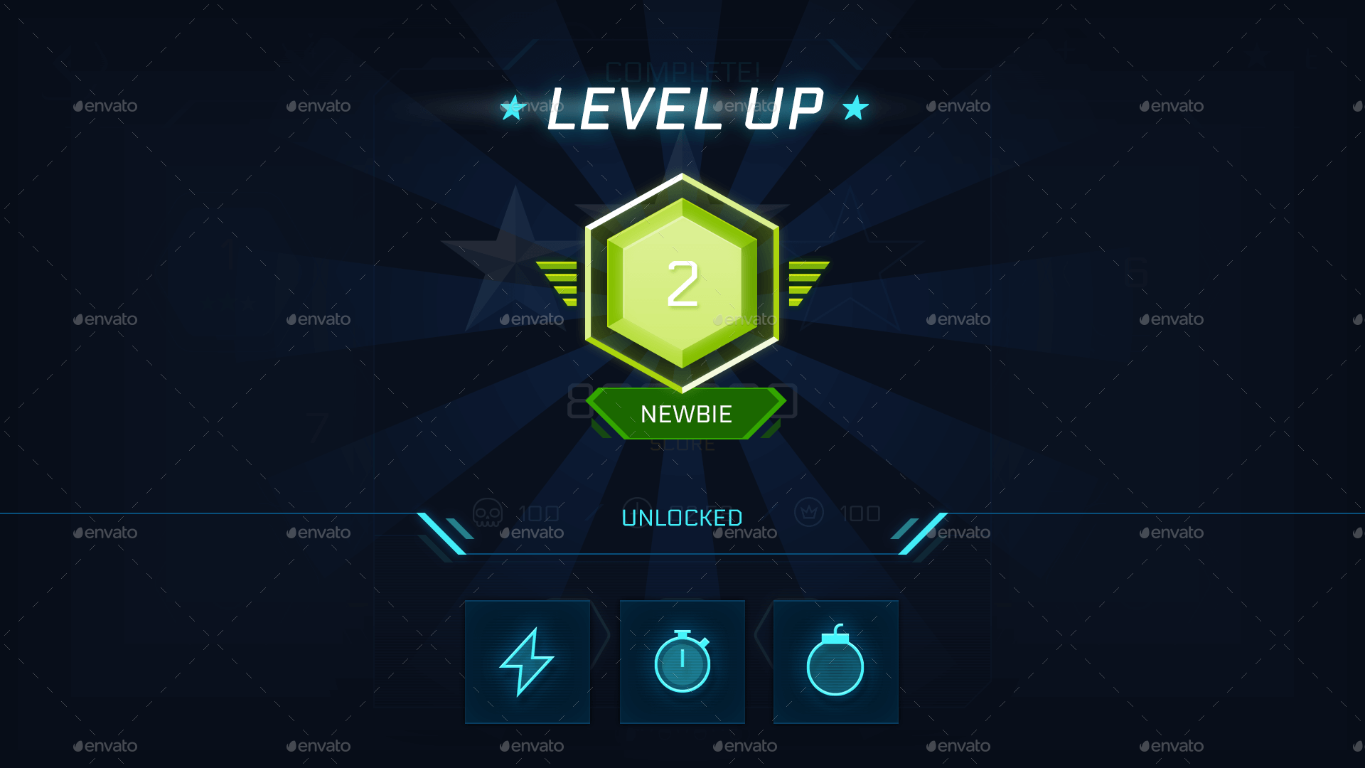 GUI Kit - SciFi Blue, Game Assets | GraphicRiver