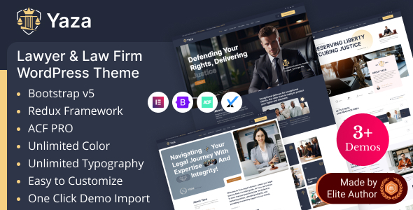 Yaza - Law Firm & Legal Services WordPress Theme