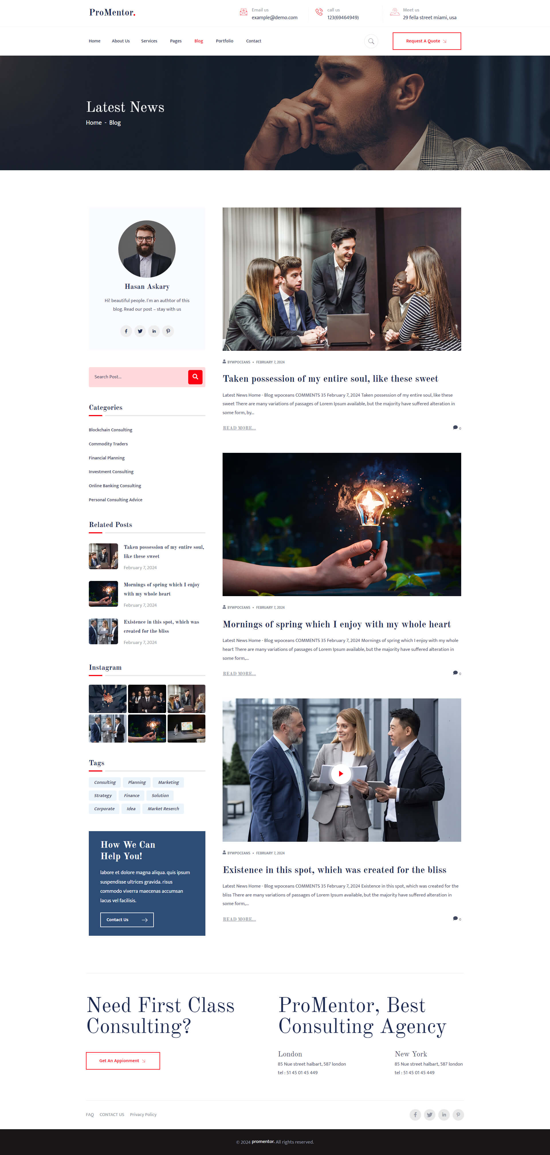 Promentor Business Consulting Elementor Template Kit by helloexpert
