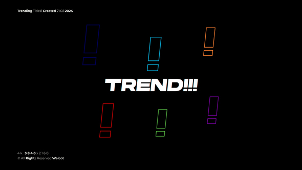 Trending Titles | MOGRT (PP) Premiere Pro template preview