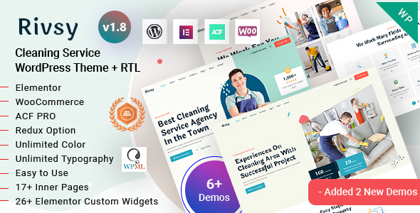 [DOWNLOAD]Rivsy - Cleaning Services WordPress Theme