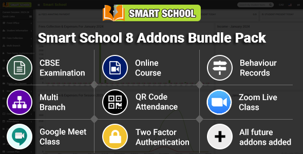 Smart School Addon Modules Bundle Pack