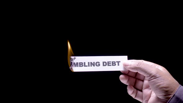 Paper Burning Gambling Debt
