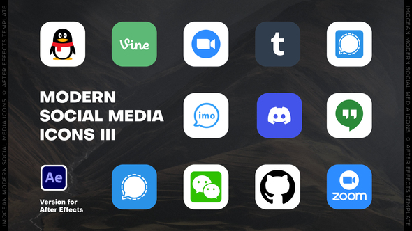 Modern Social Media Icons III