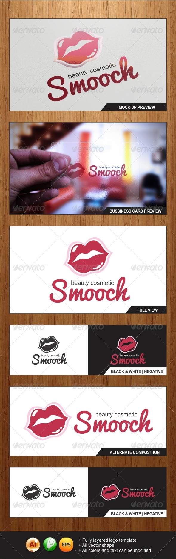 Smooch - Beauty Cosmetic logo template - Objects Logo Templates