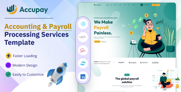 Accupay - Accounting & Payroll Processing Services React Tailwind CSS Template