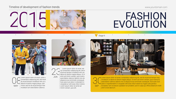 Colorful Minimal Timeline Product Promo template preview