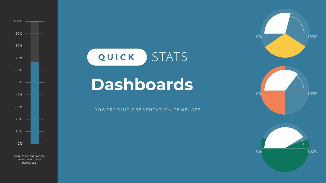 Quick Stats Dashboards PowerPoint Presentation Template, Presentation ...