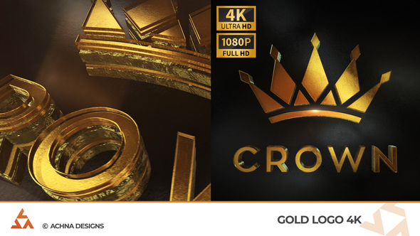 Gold Logo 4K