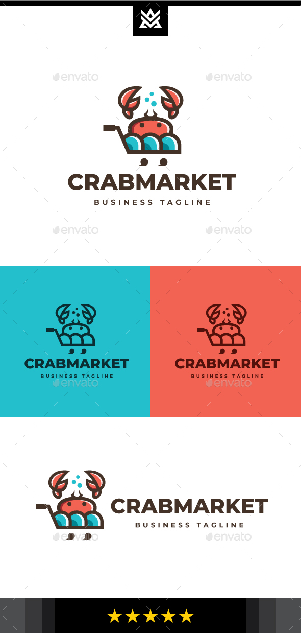 Crab Market Logo Template