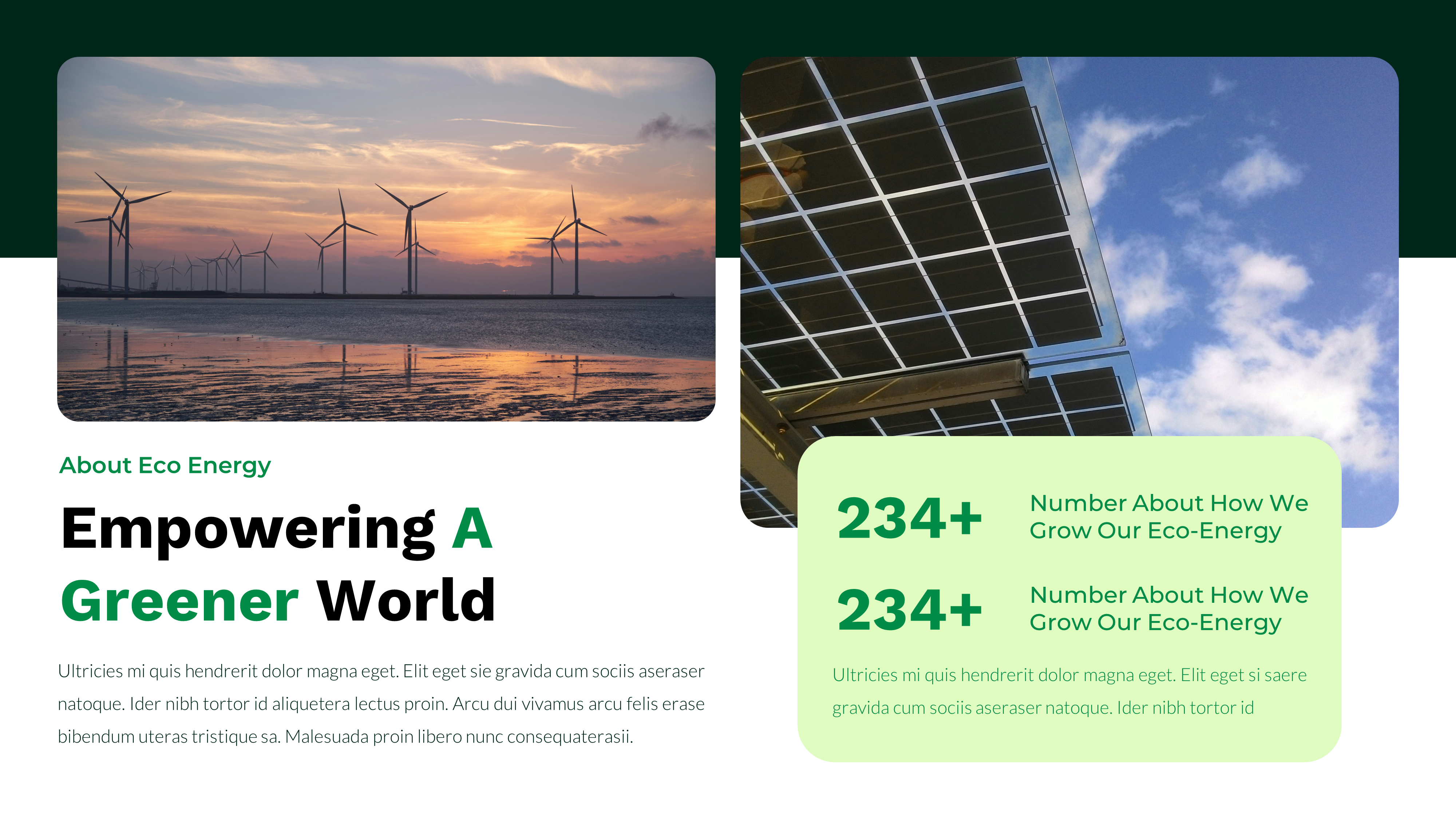 Greenora - Eco Energy Google Slides Template, Presentation Templates
