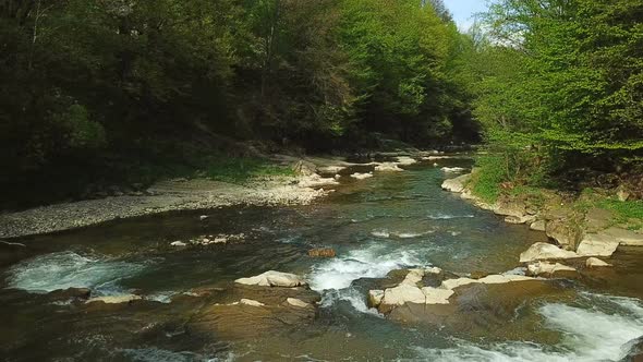 The Current River Among The Carpathian Mountains alt