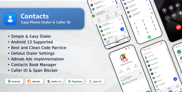 Contacts : Easy Phone Dialer | Default Dialer | Admob Ads