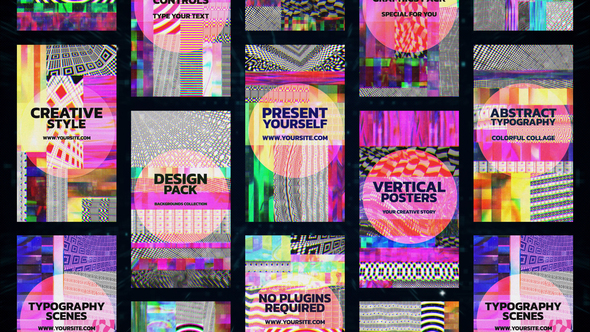 Glitch Colorful Collages