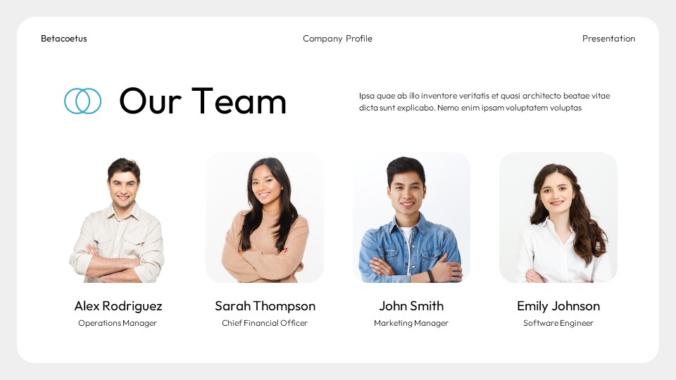 White Blue Modern Company Profile KEY Presentation, Presentation Templates