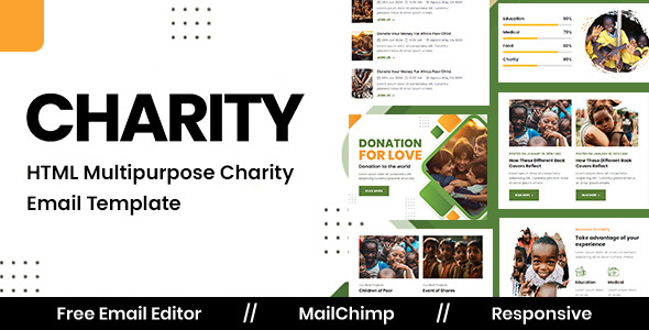 Charity – Multipurpose Responsive Email Template