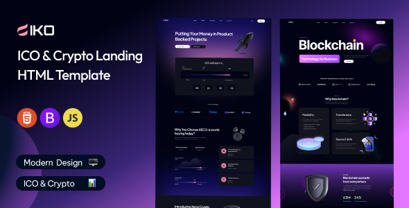 [DOWNLOAD]IKO - ICO & Crypto Landing Page Template