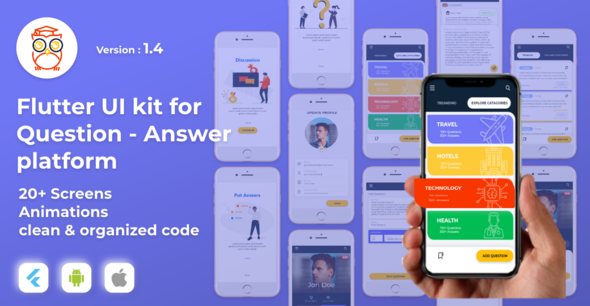 AskThrifty! Flutter UI Kit for Question and answer application