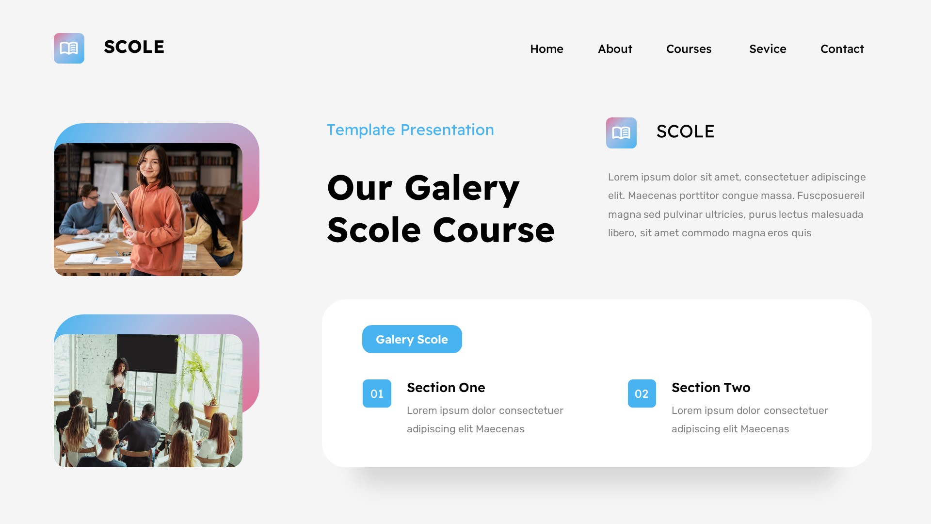 Scole - Education & Learning Powerpoint Template, Presentation Templates