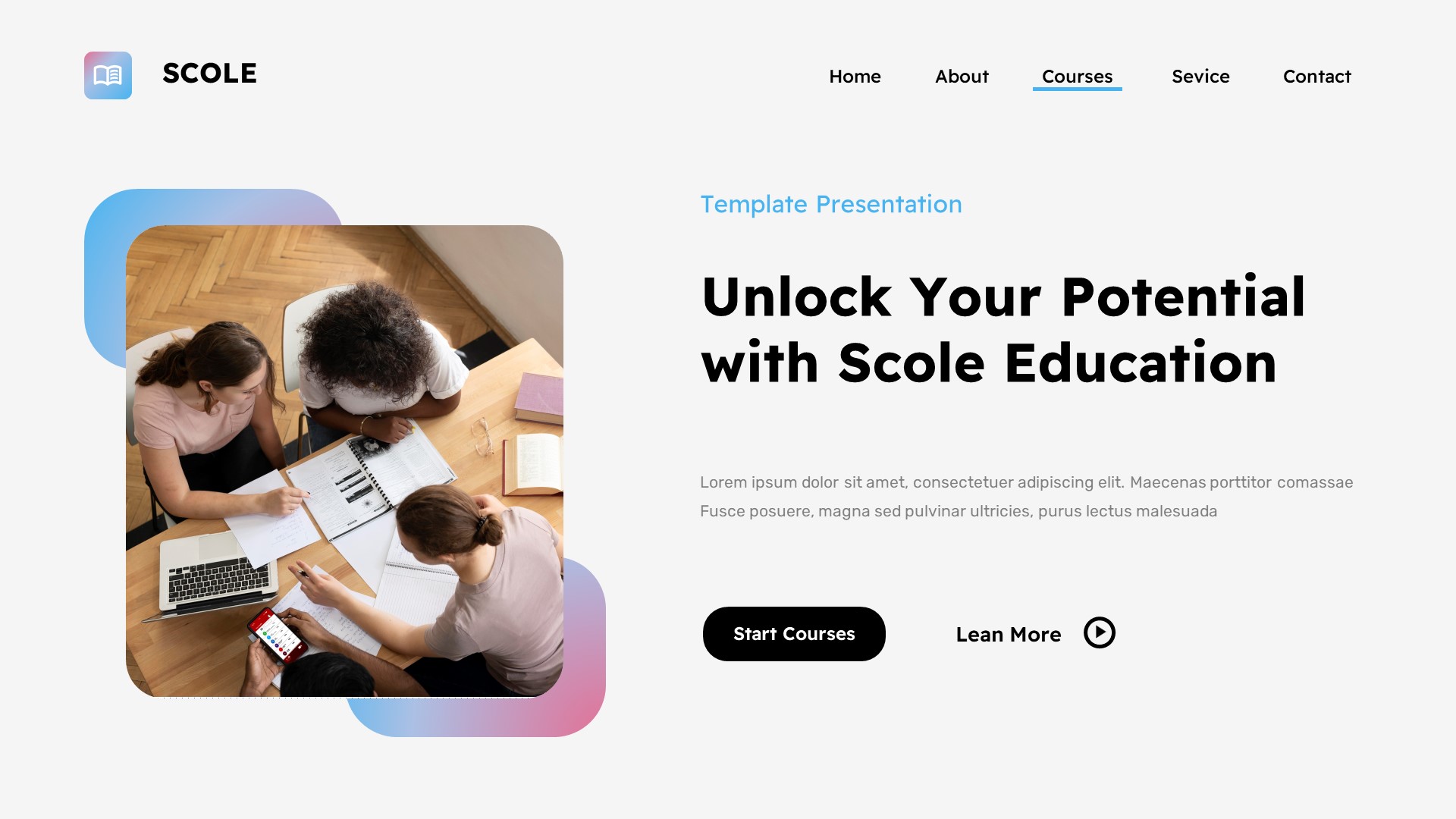 Scole - Education & Learning Powerpoint Template, Presentation Templates