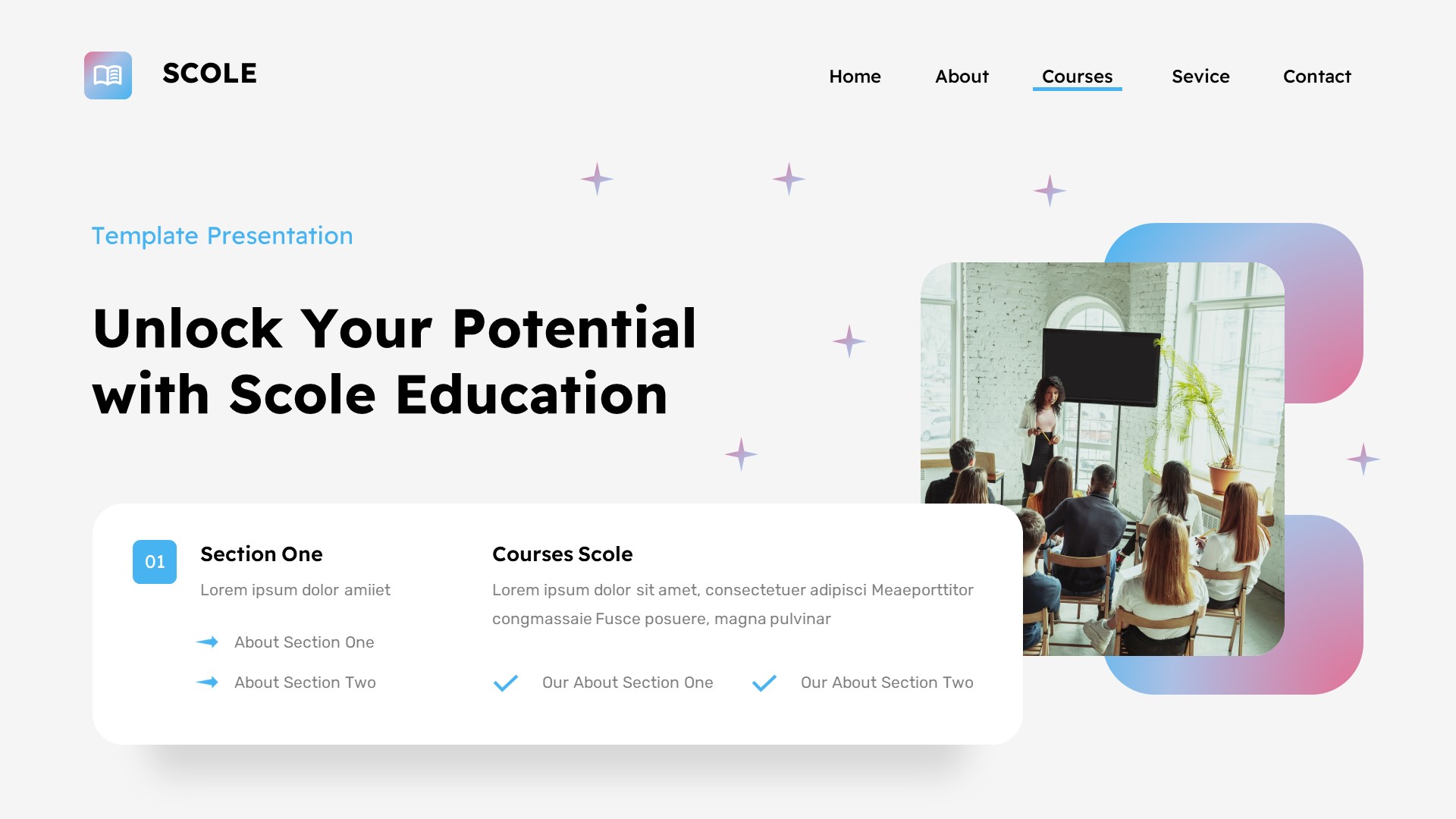 Scole - Education & Learning Powerpoint Template, Presentation Templates