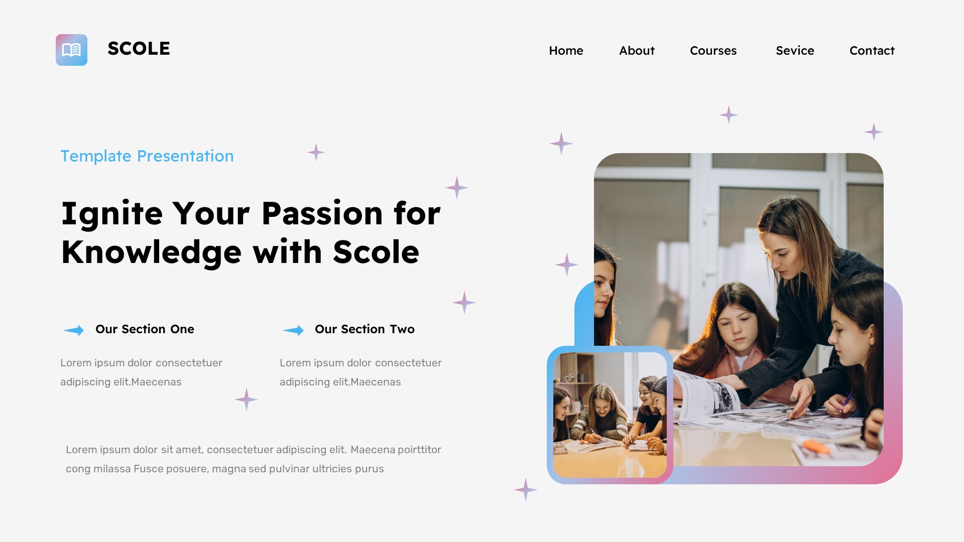 Scole - Education & Learning Google Slides Template, Presentation Templates