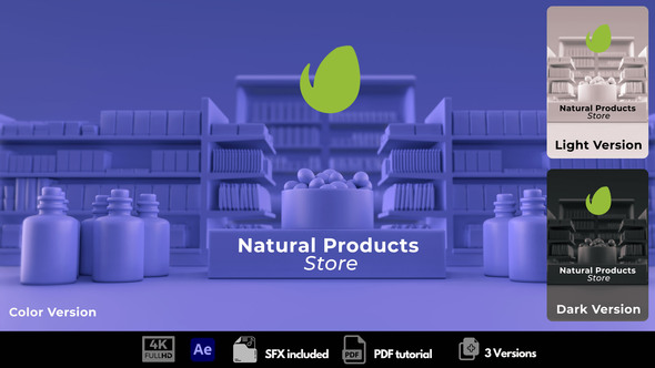 Natural Products Store Logo Stings template preview