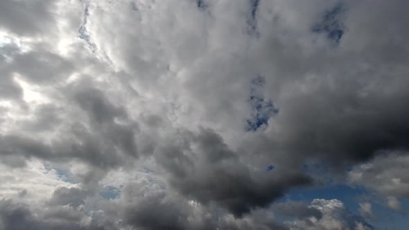 Time lapse: beautiful clouds floating by the sky in sunny day.