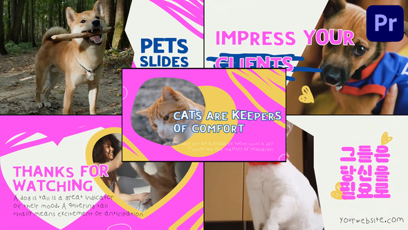 Slides Pets | Premiere Pro MOGRT