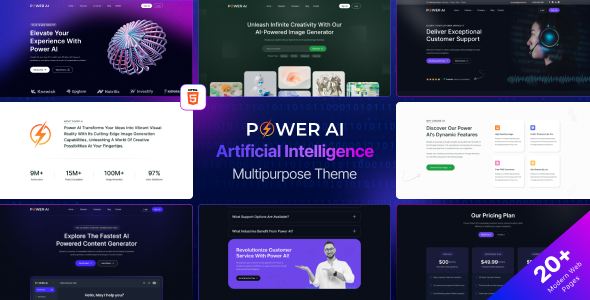 Power AI - Artificial Intelligence Multipurpose Website HTML Template
