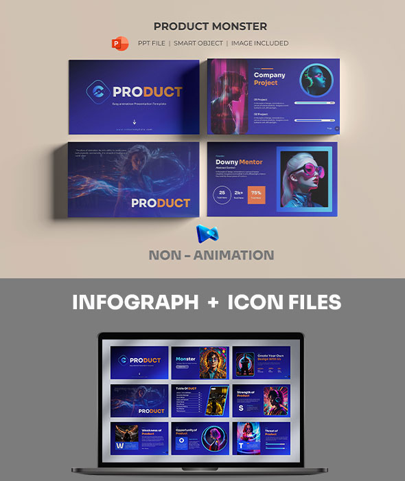 Product Monster PowerPoint Presentation Template