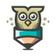 Owl Drawing Logo Template