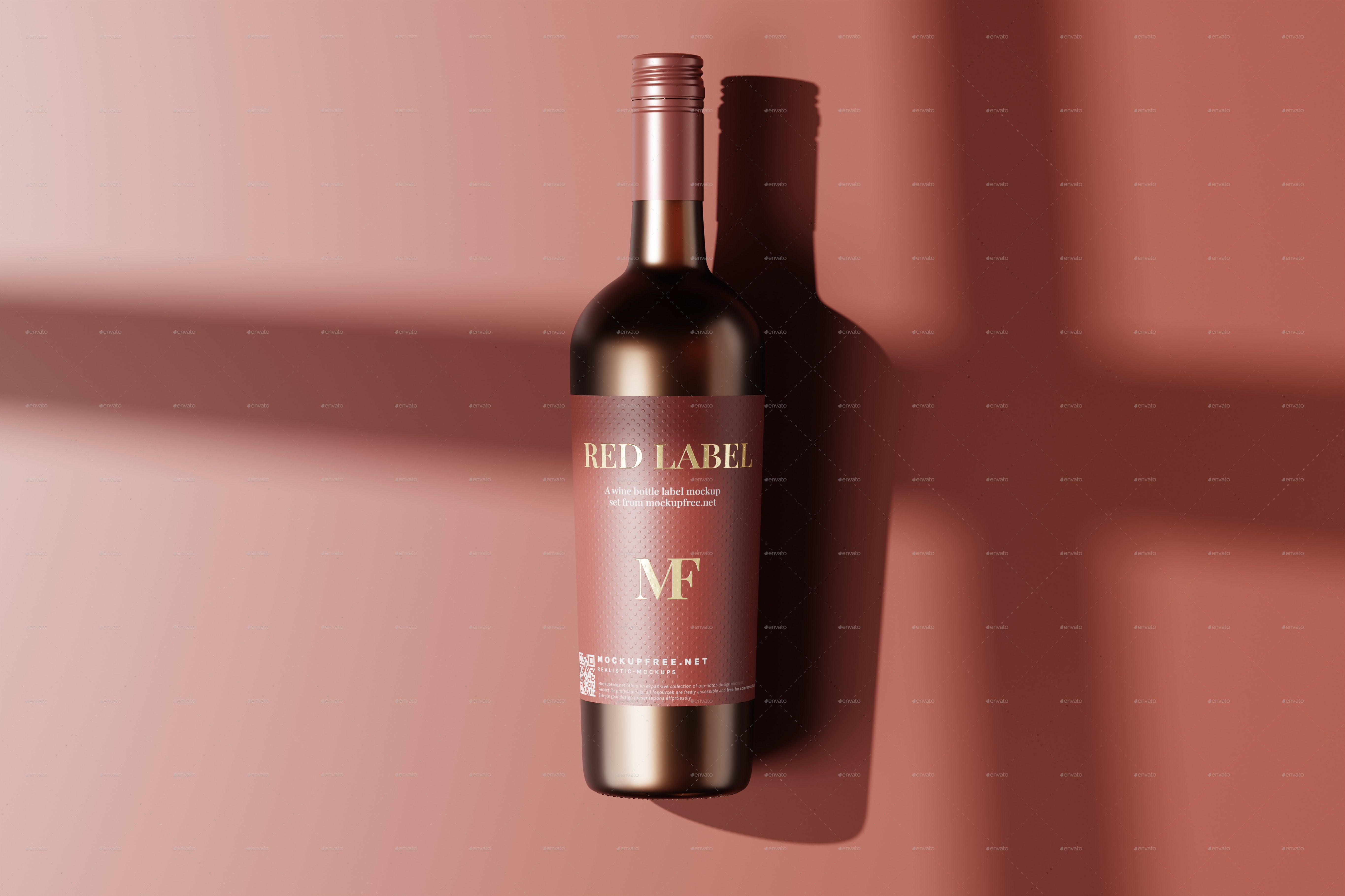 Red Label - Wine Bottle Mockups, Graphics | GraphicRiver