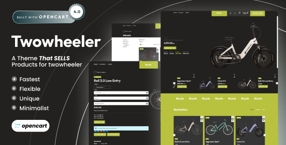 Twowheeler - Bikers Shop Opencart 4 Template
