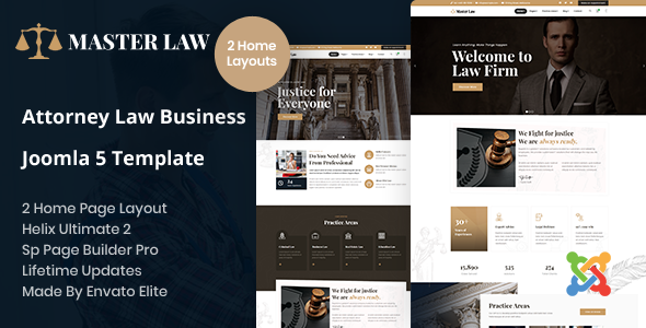 Masterlaw - Joomla 5 Attorney Law Business Template | Lawyer