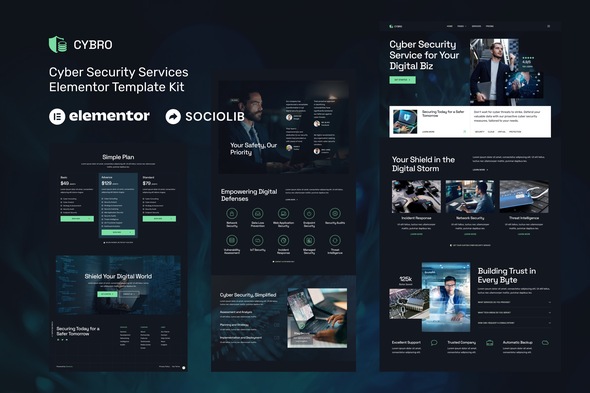 Cybro - Cyber Security Services Elementor Template Kit