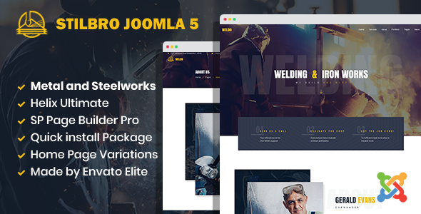 Stilbro - Joomla 5 Metal and Steelworks Company Template