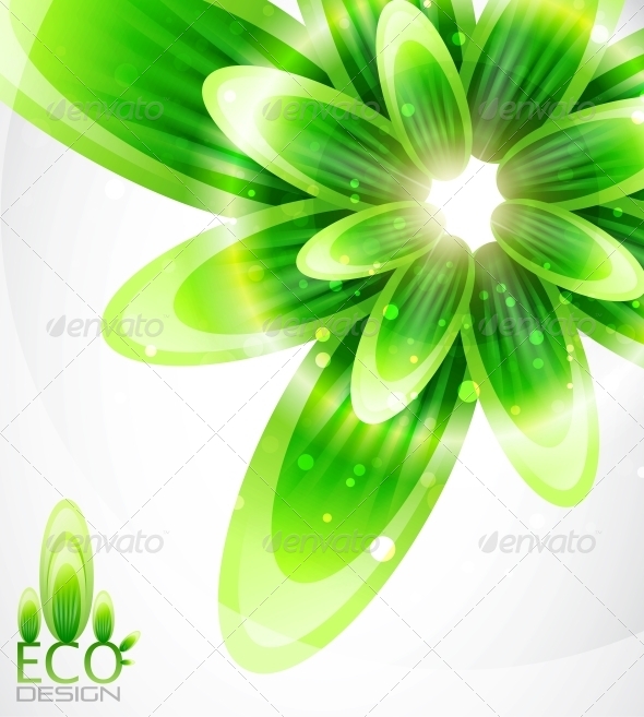 Eco Leaf Abstract Background - Backgrounds Decorative