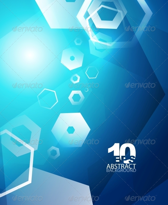Hexagon Hi-Tech Abstract Background - Backgrounds Decorative