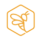 Bee Hexagon Logo Design