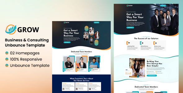 Grow - Business & Consulting Unbounce Template