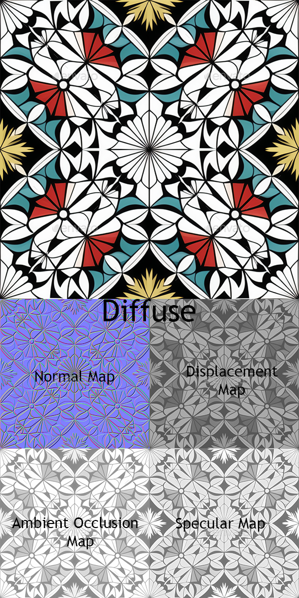 2D Grid pattern tile texture